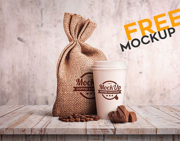 Coffee Stationary – Free PSD Mockup